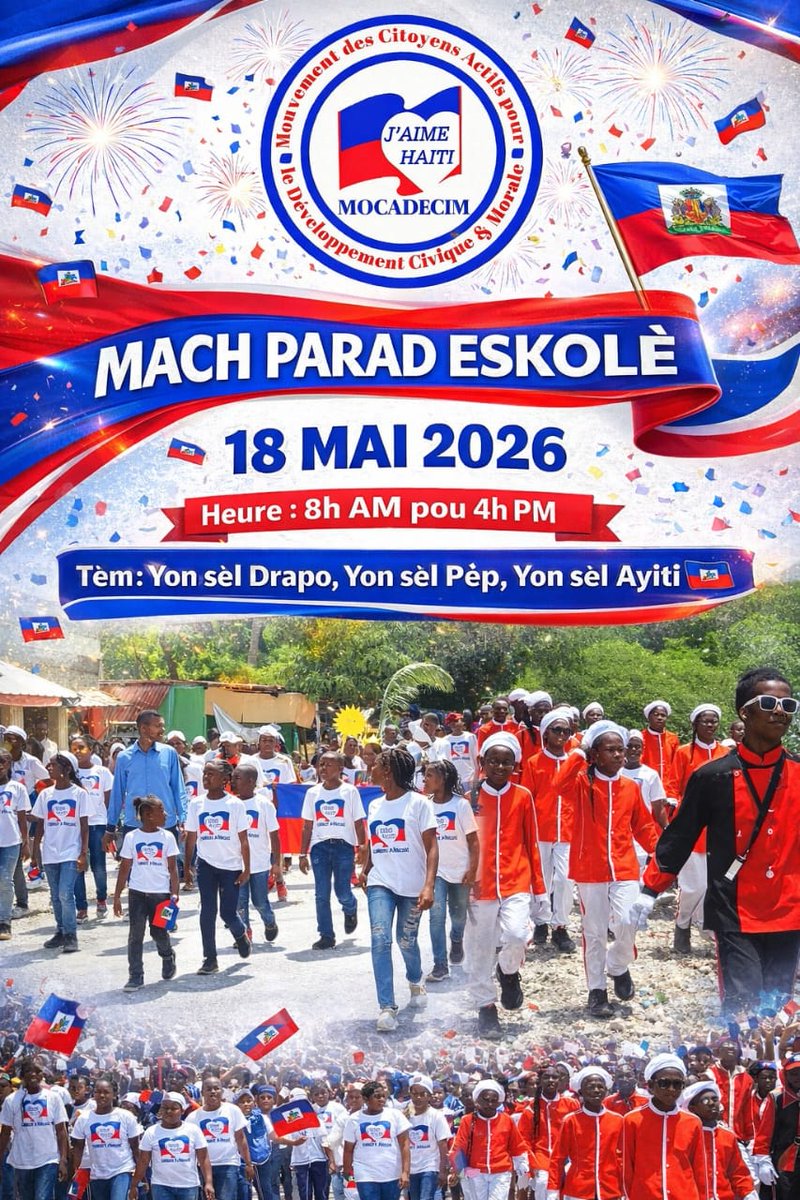 CiviqueEtmoral's tweet photo. Tout Ayisyen Envite 🇭🇹📌 
Yon Sèl Drapo, Yon Sèl Pèp,Yon Sèl Ayiti 🇭🇹. https://t.co/QWryiUf67M