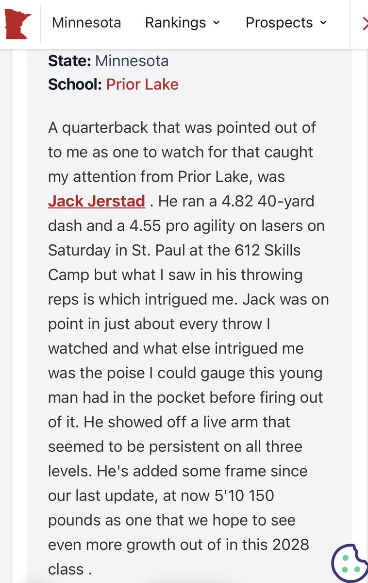 Jack Jerstad 2028 QB tweet media