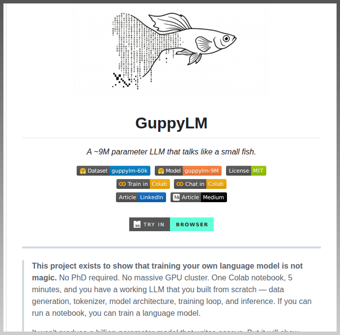 Trains language model from scratch in five minutes https://t.co/YkZ9z2TqXC