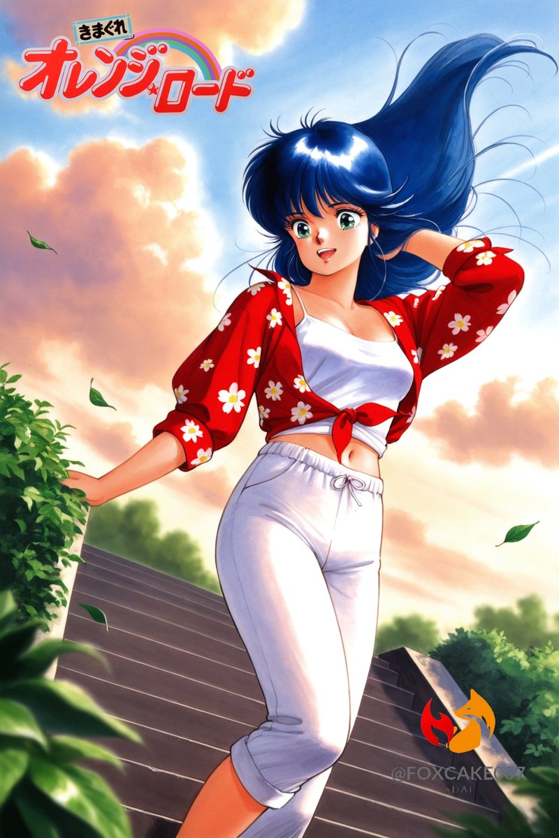 Foxcake007's tweet photo. 放送記念日...5      TVアニメ『きまぐれオレンジ☆ロード』1987/4/6放送開始....   
構圖元素參考TV版.. 
追加一些性感的感覺.. 
插圖風格... ... #鮎川まどか #きまぐれオレンジ・ロード #AIイラスト #AIart #きまぐれオレンジロード https://t.co/X56o40v1VR