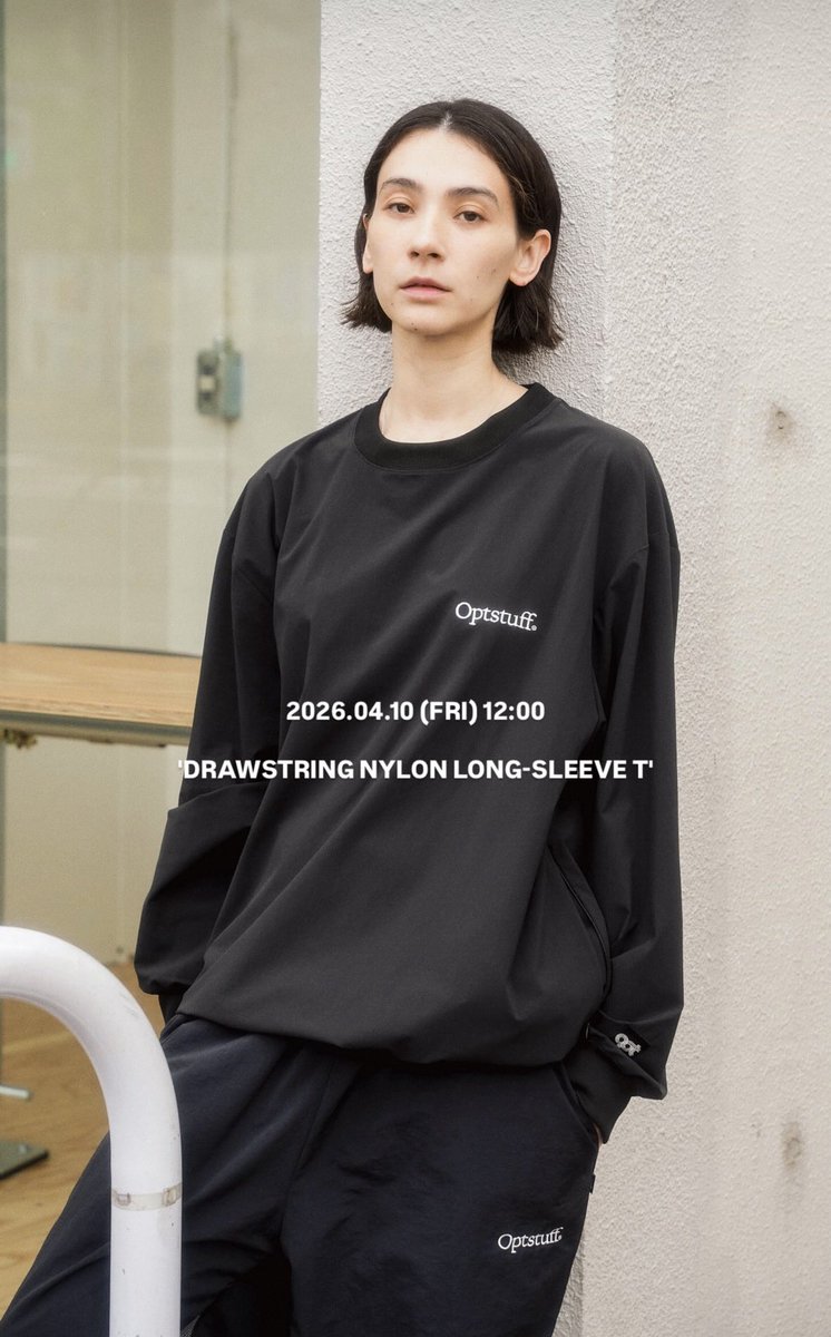 OPTSTUFF DRAWSTRING NYLON LONG-SLEEVE T 【公式通販】