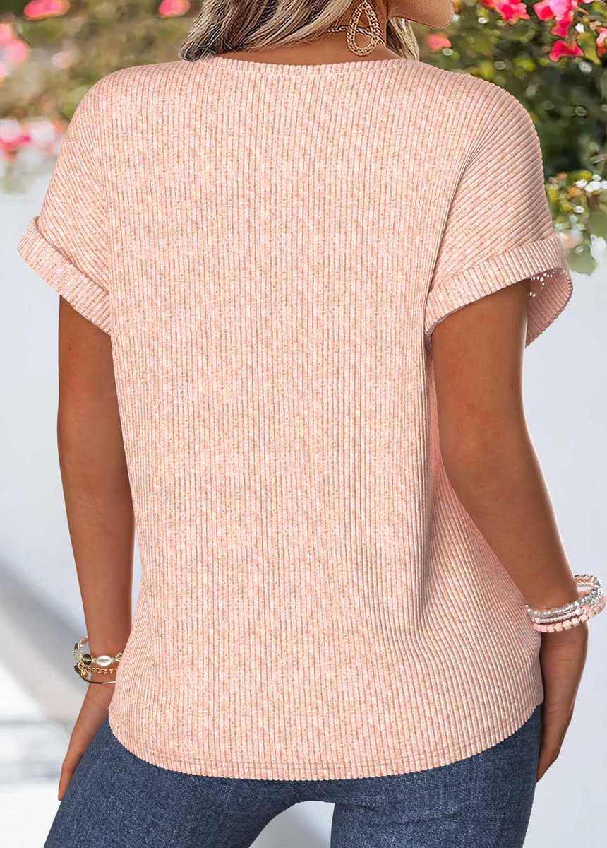 zafulnj's tweet photo. https://t.co/ms8KOJrAAu
New! Light Pink Patchwork Short Sleeve Split Neck Blouse: $32.98 
Color: #lightpink
Printing Design: plain color
Clothing Length: #tunic
Sleeve's Length: #shortsleeves
Neckline: split neck
Sleeve Style: body sleeves
Placket Style: #pullon/#pullover
Style: #casual
Occasion: #dailywear
Composition: 97% #polyester 3% #spandex
Washing Instructions: #handwash
#casualwear #womenswear #fashionstyle #clothing #fashionwear #womensclothing #clothingstore #daily