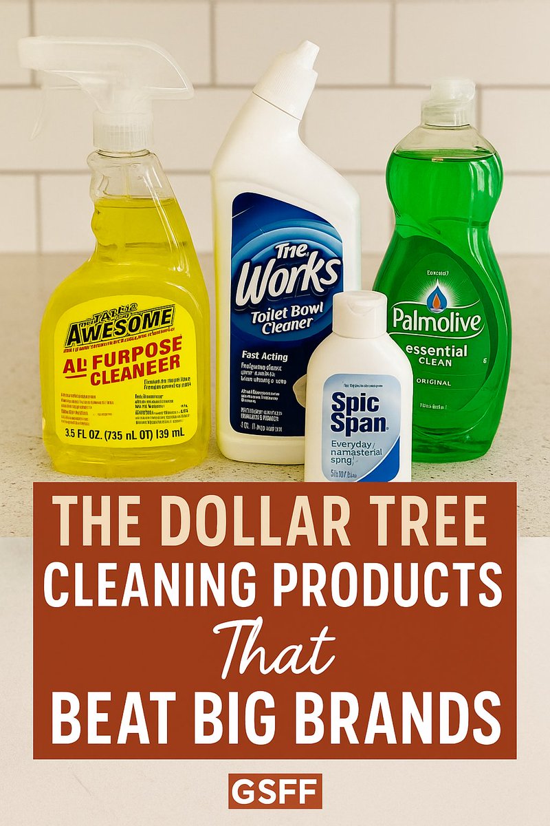 Dian_Farmer_'s tweet image. Tired of overpriced cleaners that don't deliver? These Dollar Tree cleaning products actually work—and some outperform name brands. From floor cleaners to dish soap, here’s what’s worth grabbing next time you’re in the cleaning aisle. 🧼🛒 #DollarTreeFinds #CleaningHacks