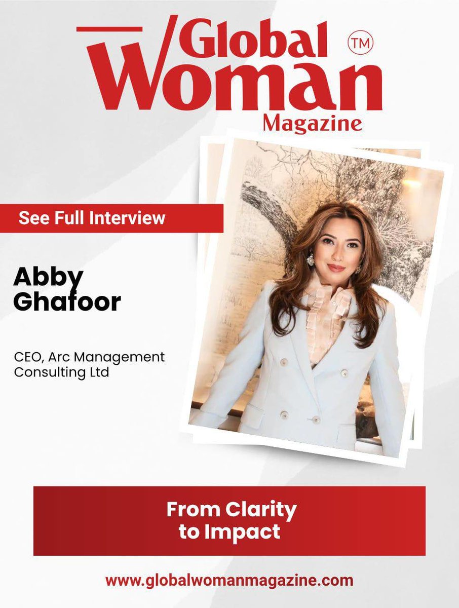 GlobalWomanCo's tweet image. From clarity to impact ✨
Success starts with vision. Abby Ghafoor shares how to turn ideas into real results.

📖globalwomanmagazine.com

#WomenInBusiness #Leadership #WomenEmpowerment