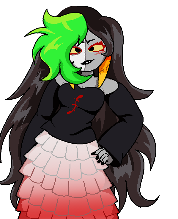 Kami_No_Art's tweet photo. First part of Mitrela's pesterquest sprite! 
(Somebody please teach me how to make a visual novel)

#homestuck #fantroll #pesterquest https://t.co/Fss1GGcTUd