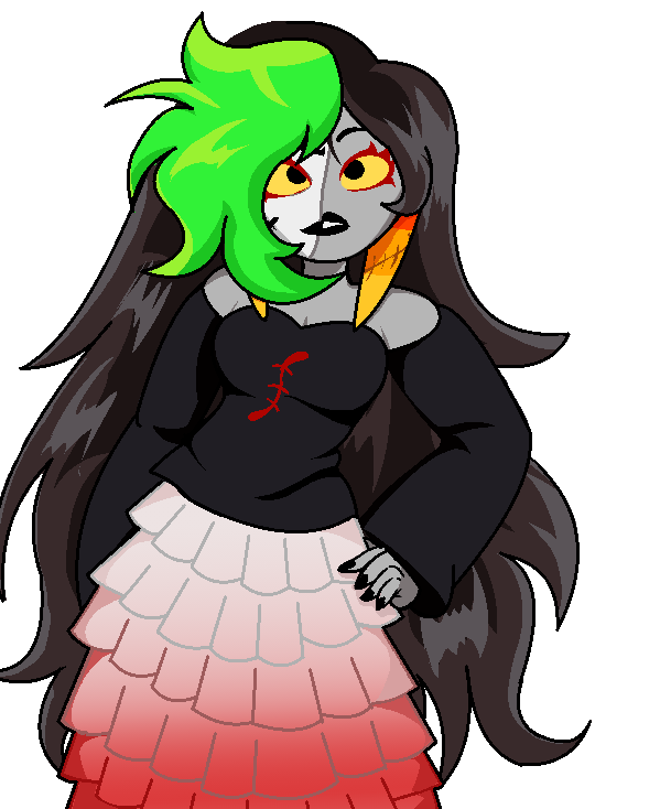 Kami_No_Art's tweet photo. First part of Mitrela's pesterquest sprite! 
(Somebody please teach me how to make a visual novel)

#homestuck #fantroll #pesterquest https://t.co/Fss1GGcTUd