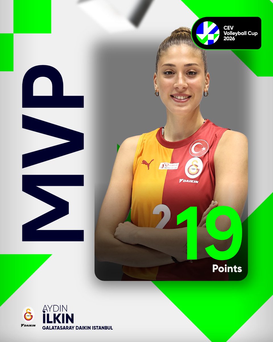 İlkin Aydin is our MVP of the day 💥

📺Watch LIVE on EuroVolley.TV 👉link.cev.eu/Subscription

#CEV #Volleyball #EuropeanVolleyball