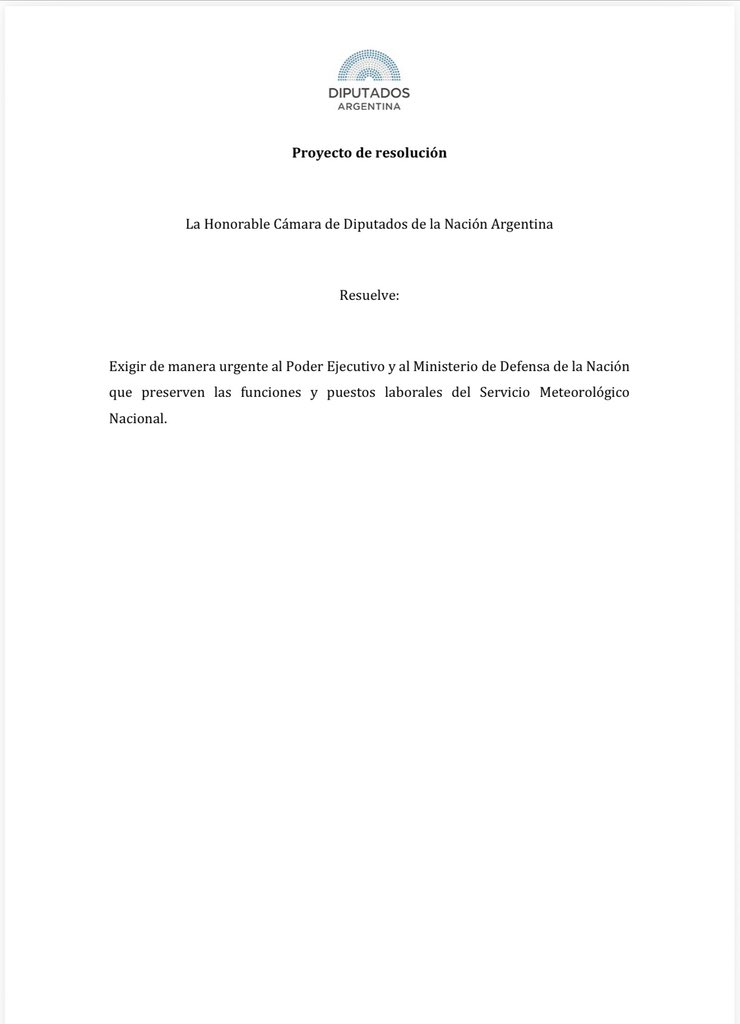 Juli_Strada's tweet photo. Exigimos de manera urgente al Poder Ejecutivo y al Ministerio de Defensa de la Nación que preserven las funciones y puestos de trabajo del Servicio Meteorológico Nacional. 

Hoy están amenazando con 240 despidos en un organismo ESTRATÉGICO no solamente para conocer alertas climáticas para el público en general, sino para resguardar las actividades agrícolas y ganaderas, así como el transporte aéreo, marítimo y fluvial que de otro modo se expone a catástrofes climáticas que ponen en riesgo vidas humanas.