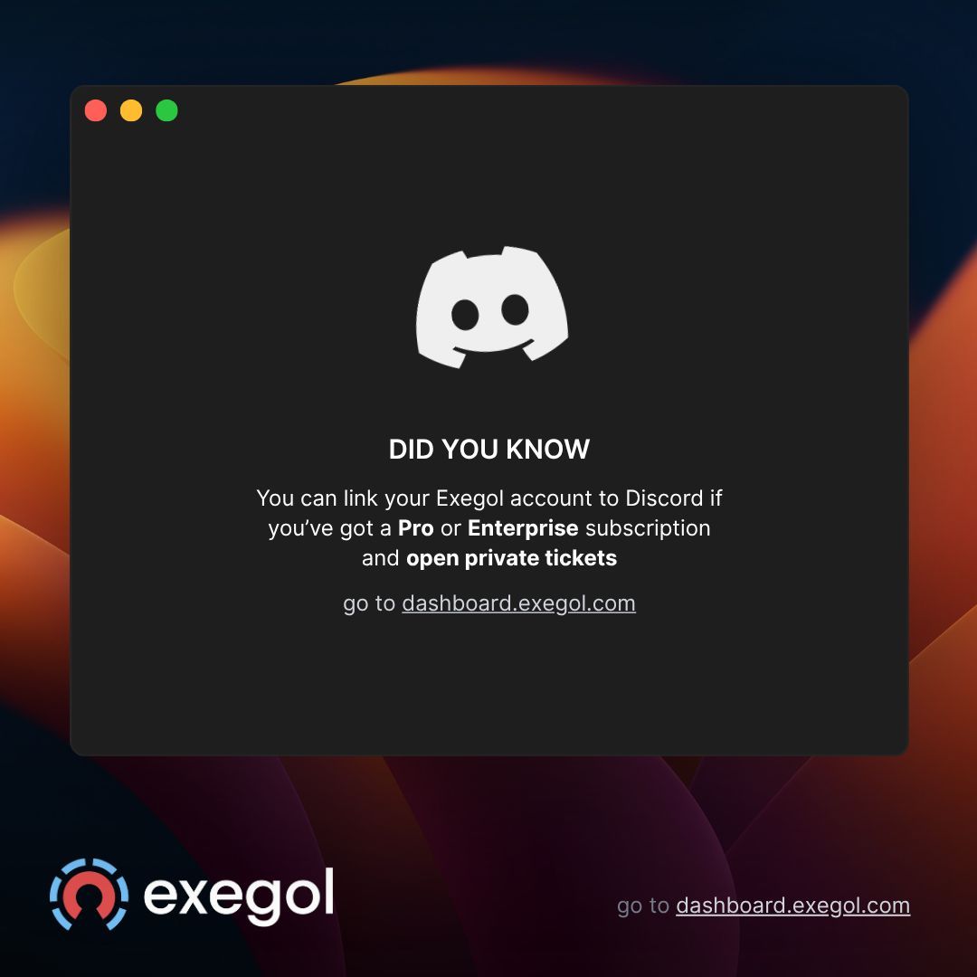 exegolHQ's tweet photo. Wanna raise an issue? Raise feedback? Suggest new tools? We've got you, on our Discord server with 3k+ members https://t.co/7fah2r72HF