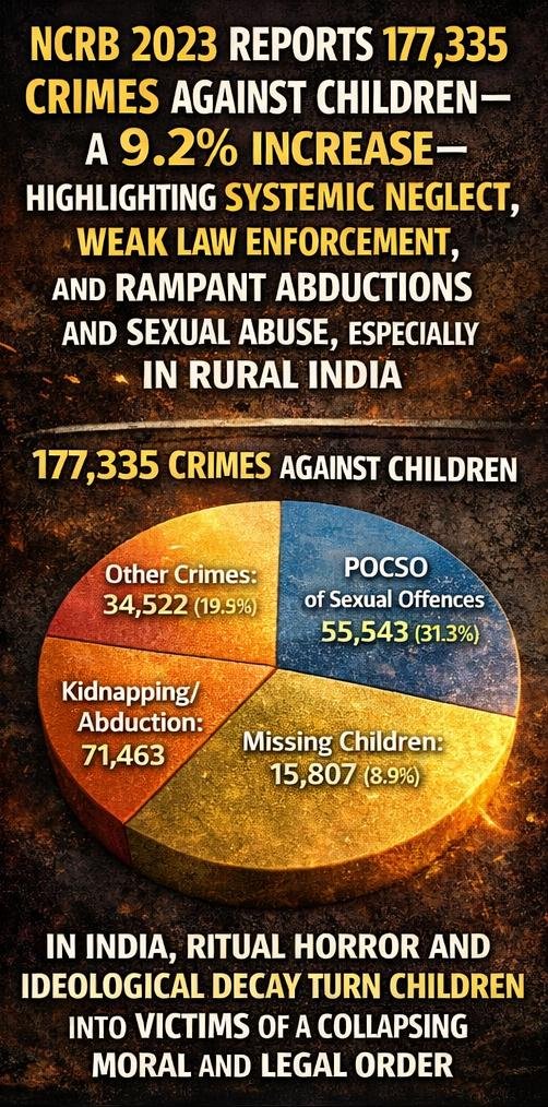 SiddiquiPk47's tweet image. A 12-13-year-old girl was strangled in Jharkhand, India under a “human sacrifice” ritual to heal her brother, exposing India’s deep societal insecurity 

#altın #Iran