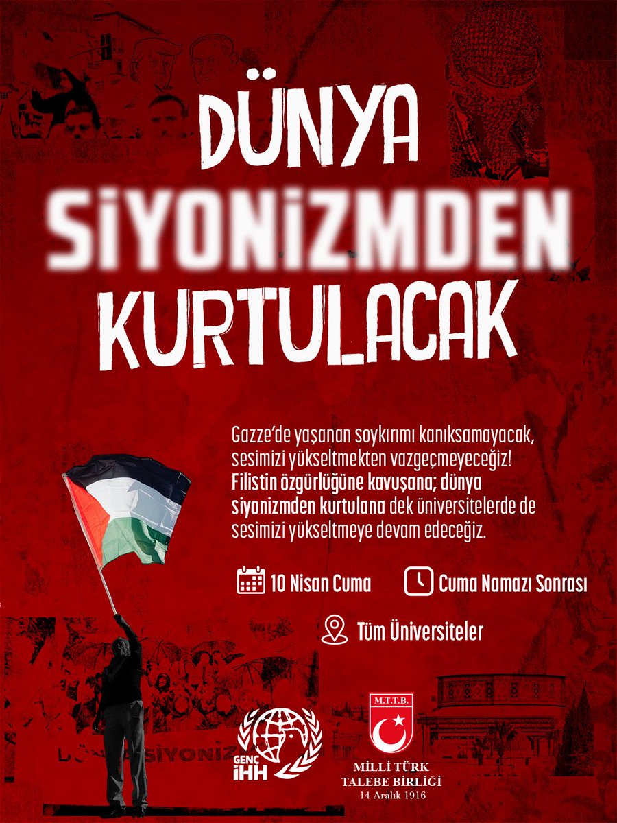 Gazze’de yaşanan soykırımı kanıksamayacak, sesimizi yükseltmekten vazgeçmeyeceğiz! Filistin özgürlüğüne kavuşana; dünya siyonizmden kurtulana dek üniversitelerde de sesimizi yükseltmeye devam edeceğiz.