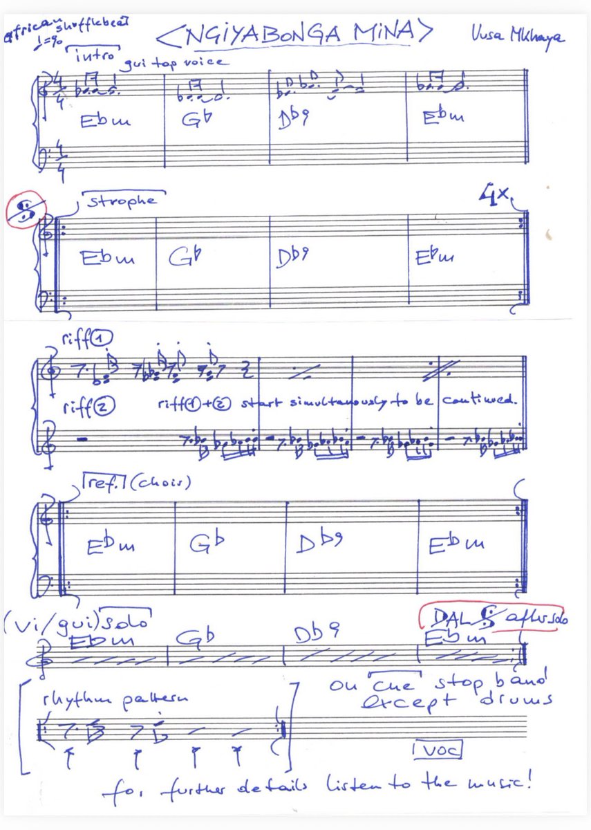 One of the reasons I’m transcribing all my compositions is to give them a life beyond my own, hoping they can be discovered by others long after I’m gone.

#Ngiyabongamina