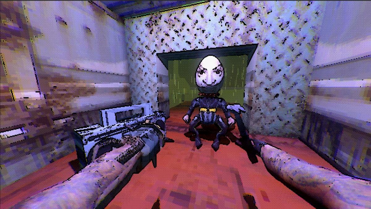 borssyri's tweet photo. You crack open capitalist eggheads with a hammer in my new little jam game!

#gamedev #indiedev #godot #ps1 #lowpoly https://t.co/ULrPJEvMas
