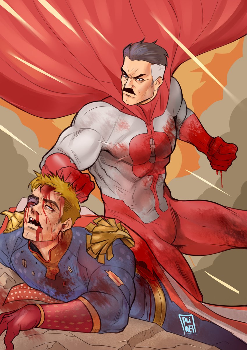 TazaPliket's tweet image. Omniman beats Homelander (2021)

#invincible #theboys