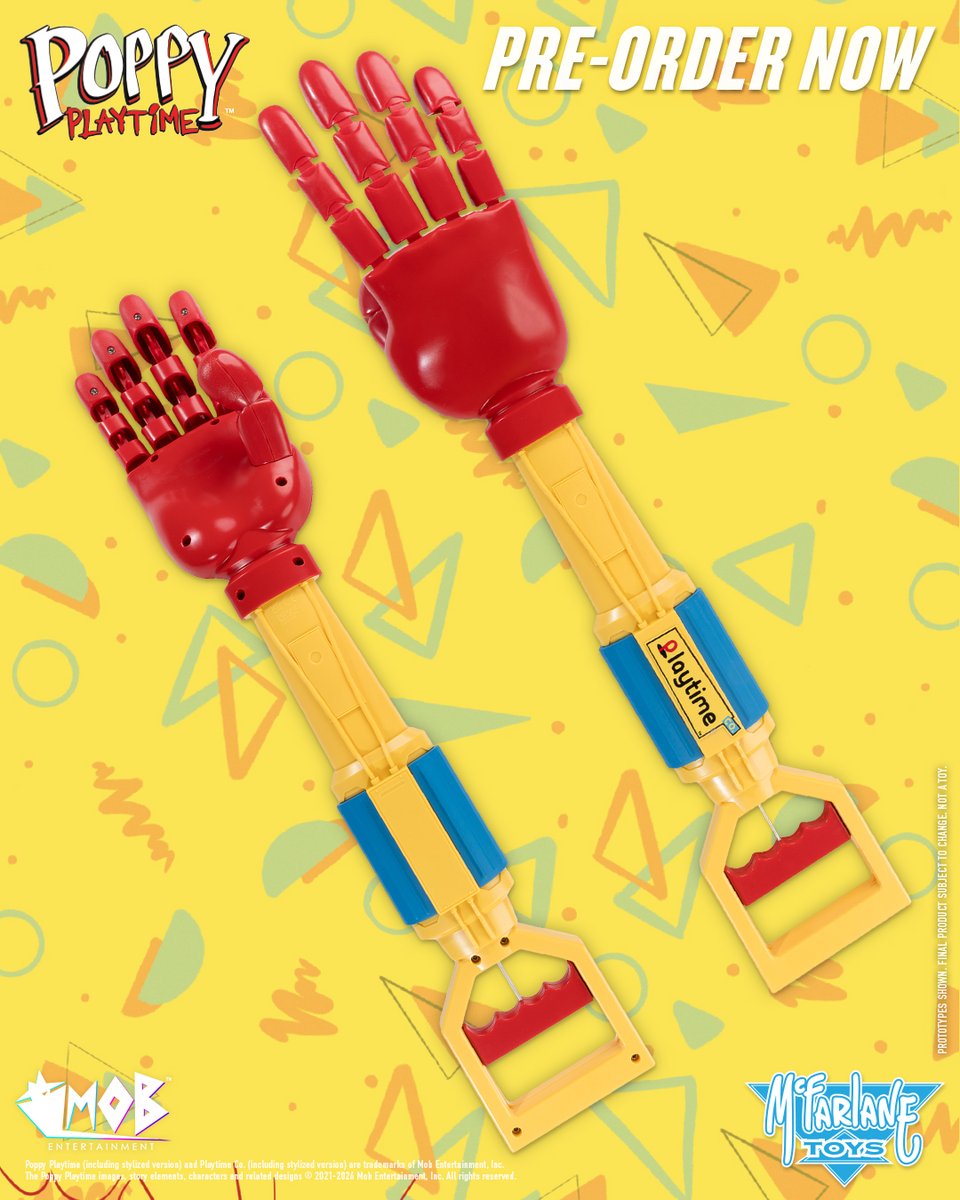 mcfarlanetoys's tweet photo. GrabPack (Red) from Poppy Playtime is available for pre-order NOW at select retailers! ➡️ https://t.co/u25pL6uBJa  

Features realistic squeeze-action to mimic the in-game Grab Pack hands!

#McFarlaneToys #PoppyPlaytime #GrabPack #MobEntertainment @mobgamesstudios https://t.co/oI5Sgh8QF7