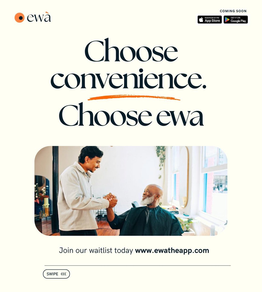 Ewatheapp's tweet photo. Traditional barbershops work.
But home haircuts work smarter.

⏰ No traffic.
🛋 No waiting rooms.
🔒 No crowded spaces.
🎯 Total control of your time.

EWA connects you with trusted barbers who come to you — wherever you are.
#Ewa #Booking #BeautyTech https://t.co/iXwH6Ncvo9