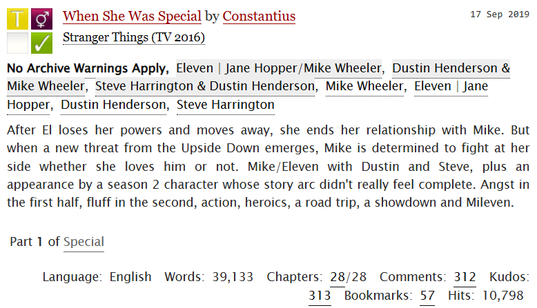 MilevenFics's tweet photo. #MilevenFicRec
When She Was Special
by Constantius
https://t.co/gE9bekhnSz
#LongFic #PostS3 #Angst #Fluff https://t.co/Q15Tq65UeM