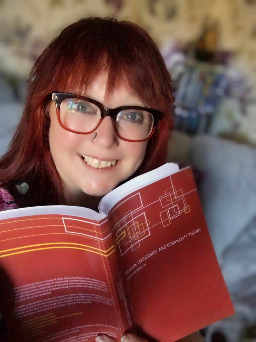 MandysReiki's tweet photo. enjoying module no4 of my #education #leadership #masters so much.....
I ordered the #morrison book! 

#distributedcontrol #connectedness #selforganisation #uncertainty #unpredictability #emergence 
#formal #informal #groupings 
#heirarchy #topdowncontrol #bottomupleadership 
#commandandcontrol #quantumleadership #transcandental #servantleadership 

school leadership and complexity theory 
#keithmorrison 🙌🌟🤩
#UWE 
#innovation #visionary