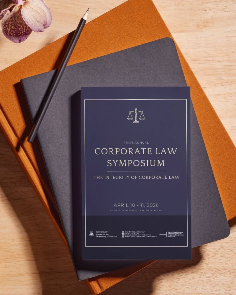 UAZFreedom's tweet photo. We are pleased to announce the first Corporate Law Symposium jointly organized by @UofT Faculty of Law’s Trebilcock Law &amp; Economics Program, @UAZFreedom, and Rotman’s @JohnstonCentre for Corporate Governance Innovation, on Apr 10–11.  https://t.co/0VqzzxsqUw https://t.co/bCDgILlf0d