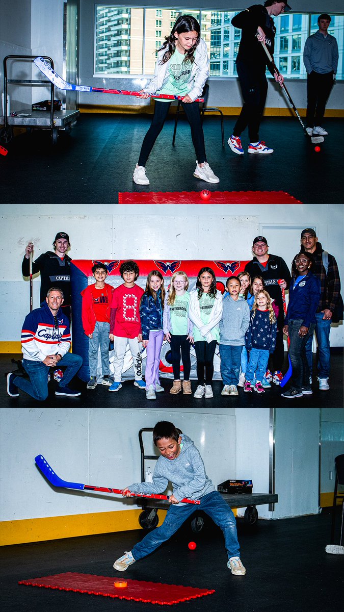 Capitals's tweet photo. Transformed the rink into the classroom during today's Caps in School Field Trip!

Students from Chesterbrook Elementary School spent the afternoon at @MedStarIceplex learning about the science of ice resurfacing, slapshots, TV broadcasts and Caps trivia.

#ALLCAPS | @KPMGThrive https://t.co/Q5QghN08bb
