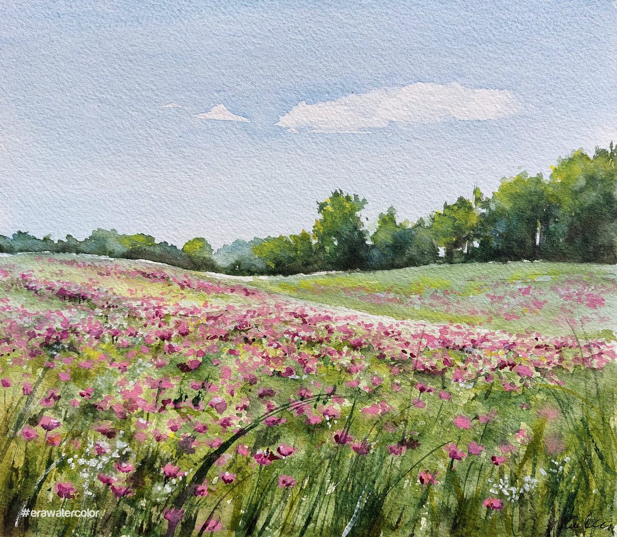 kocsi_erika's tweet image. #art #watercolor #spring #mywork