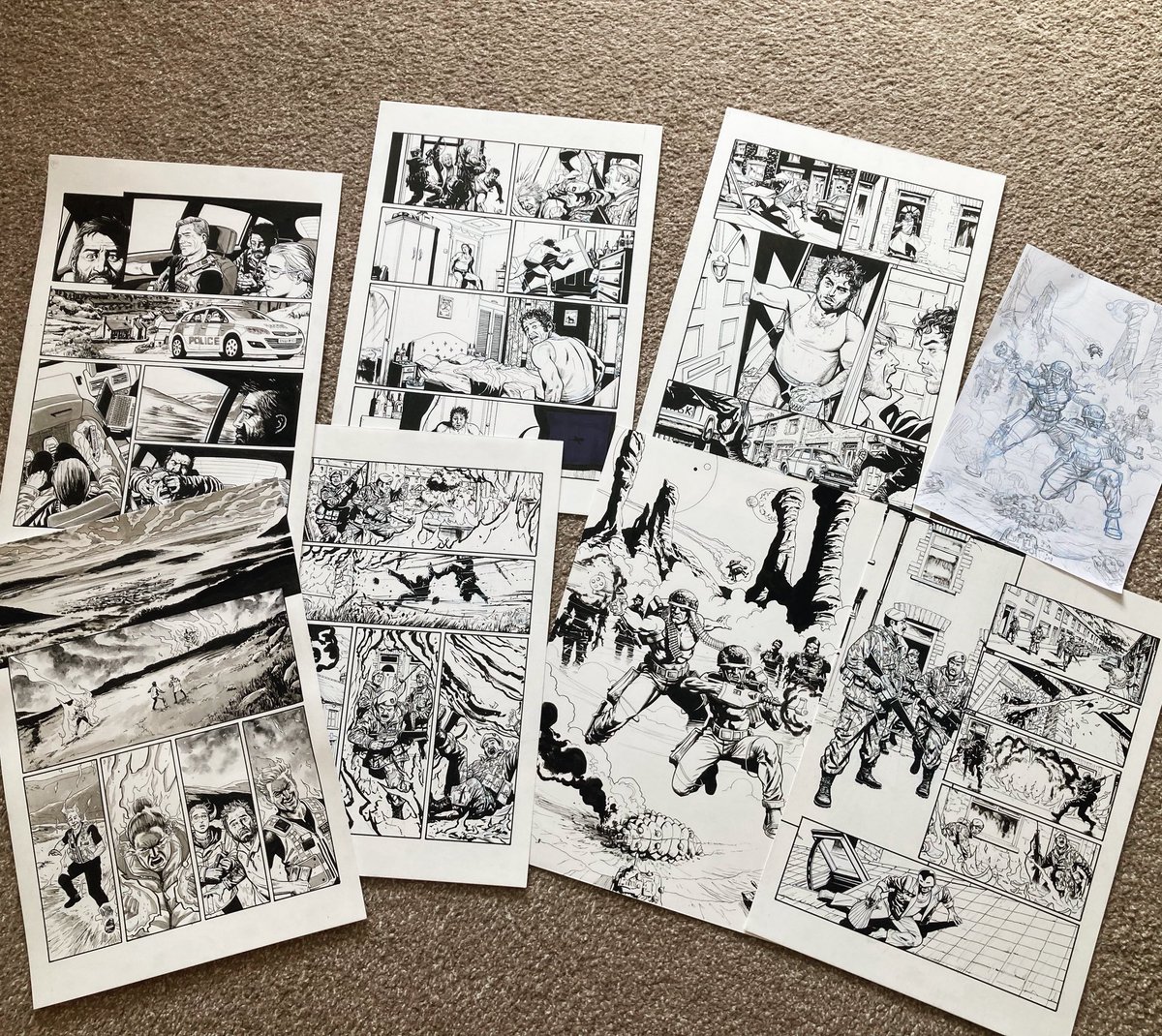 PaddyGod1's tweet image. Check out paddyg-123 ebay.us/m/a4tJSh #eBay via @eBay_UK

I’ve listed some original comic pages at the link above for anyone who is interested in that sort of thing. Mainly Red Dragon pages from the 2 strips and a Rogue Trooper cover for the recent trade. 😁👍