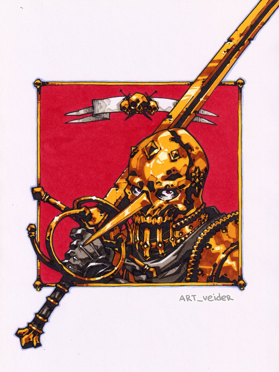 artveider's tweet image. Gold Knight #art #character #draw #fantasy #sketch