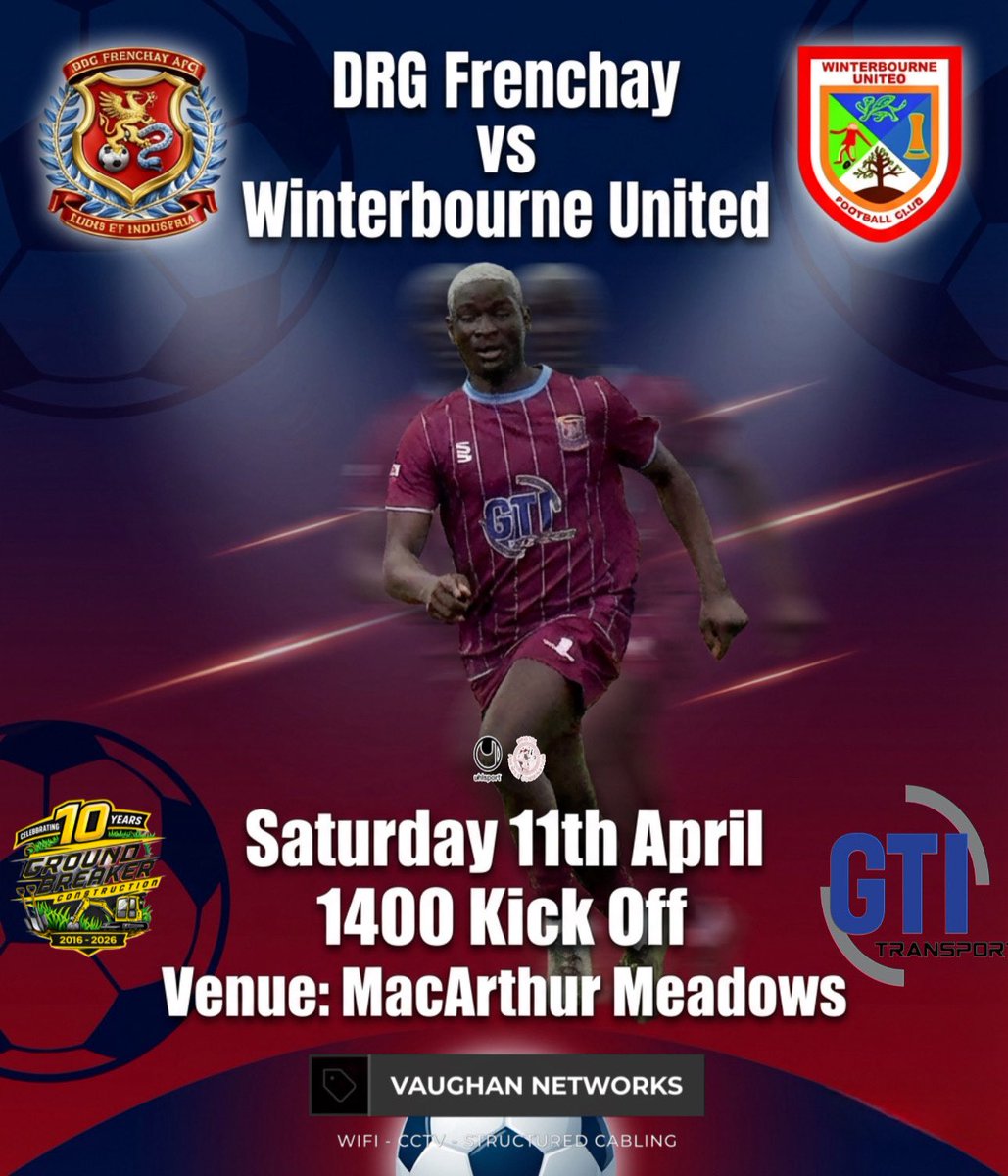 UPTHEDURGE's tweet photo. GET READY FOR MATCHDAY! ⚽️🔥
Vs @UtdWinterbourne 
🗓 Date: Saturday, 11th April
⏰ Kick Off: 14:00
📍 Venue: MacArthur Meadows
🙌🏻@_BPCL 

#DRGFrenchay #WinterbourneUnited #Matchday #LocalFootball #SupportLocal #GrassrootsFootball #MacArthurMeadows #NextMatch https://t.co/PQYSCbL2Pg