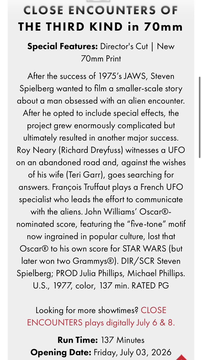 Our Close Encounters of the Third Kind tweet media