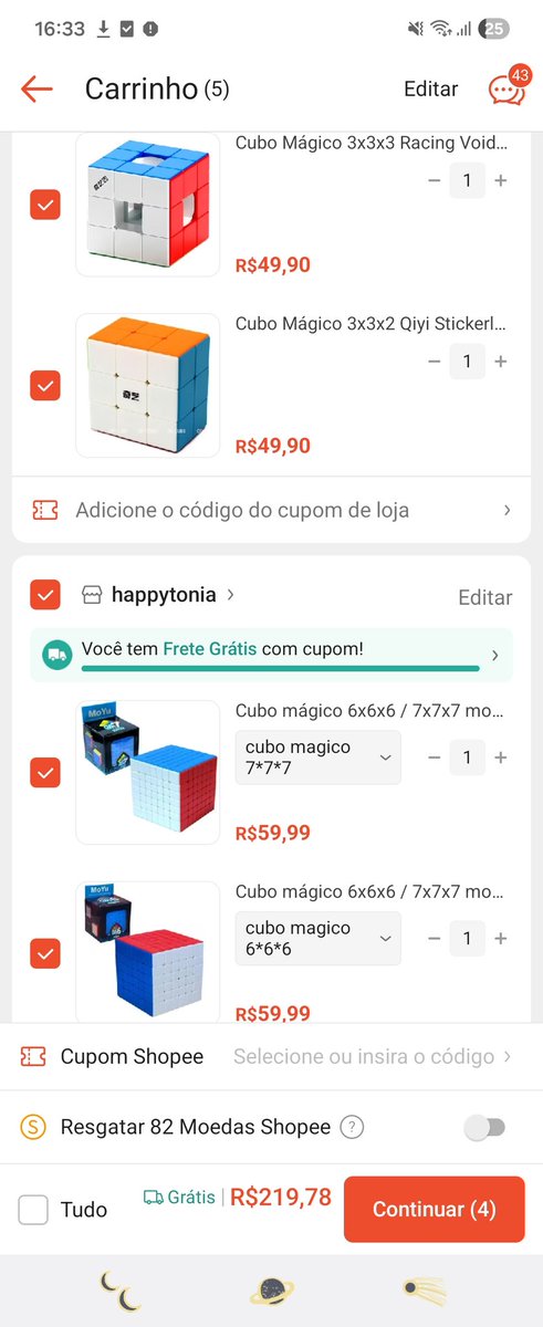 ejcff's tweet photo. @shopee_br Shô, patrocina meu carrinho porque eu amo cubo magico, monto o 3x3 em 40 segundos, sei oll, pll, f2l, comecei no zbll,  três cubos profissionais, um cubo de piramide, um cubo 4x4, sei várias formulas e preciso da shô porque quero aprender outros cubos e aumentar minha coleção. https://t.co/KS6ChF3ya3