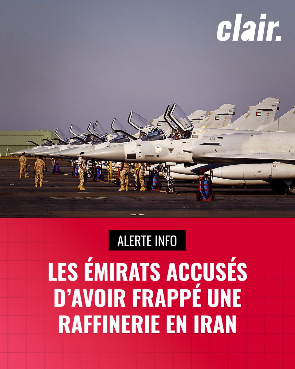 Clair_officiel's tweet image. 🔴 ALERTE • 🇦🇪🇮🇷 | L’attaque contre la raffinerie de l’île de Lavan aurait été menée par des avions des Émirats arabes unis, selon l’agence iranienne Mizan.

Information non confirmée à ce stade par des sources indépendantes.

- @FaytuksNetwork