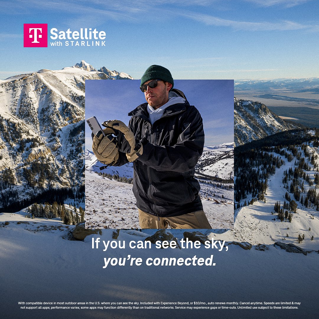 DarFerrera's tweet photo. .@TMobile T-Satellite is helping make off-the-grid connectivity more accessible 📡 https://t.co/UeqsnUpFwK

#TeamMagenta https://t.co/xw6zlppf9o