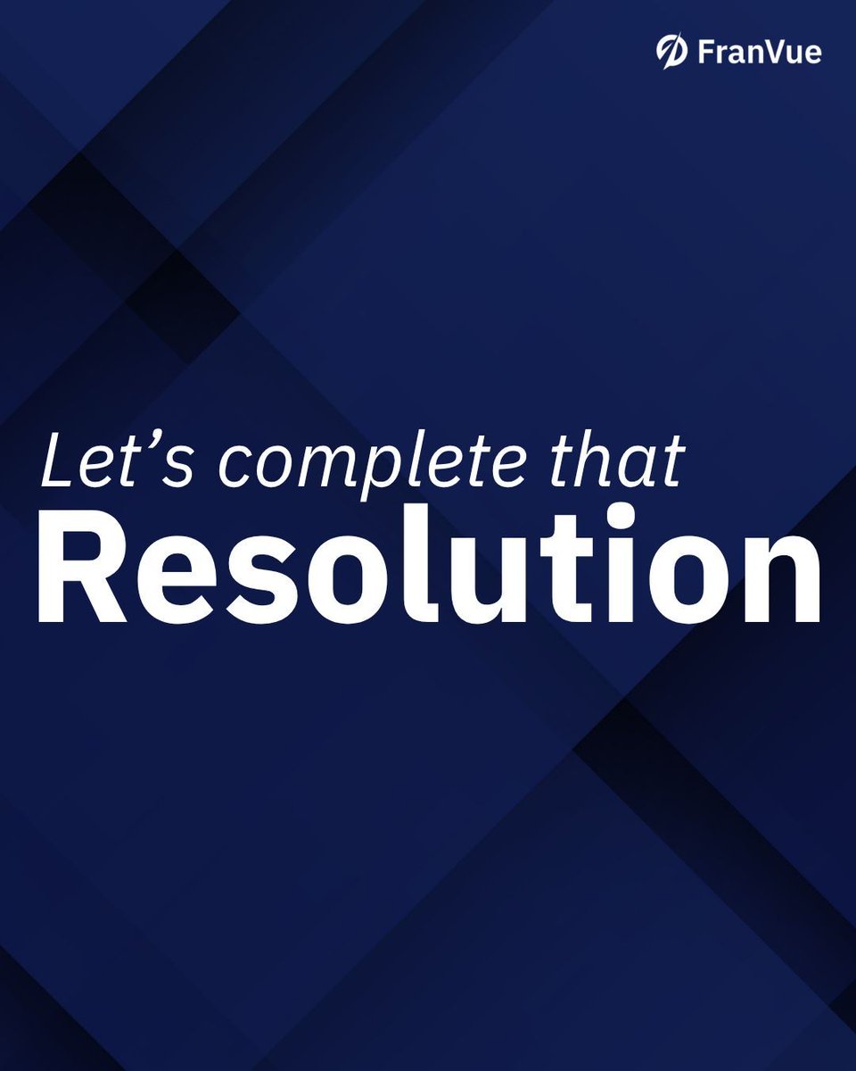 How is that New Year Resolution going? Well today is the day you finally complete it.

Complete your resolution, explore franchise opportunities with a free consultation at FranVue.com.