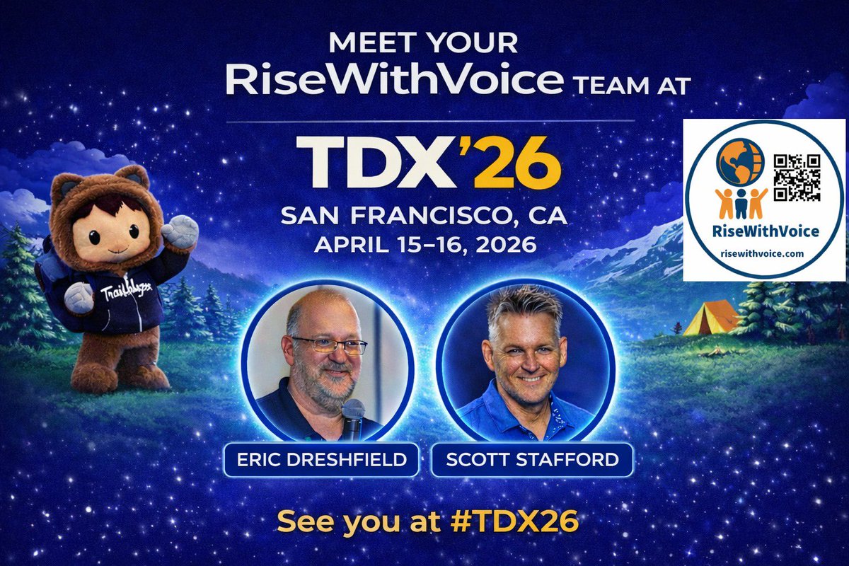 risewithvoice's tweet photo. RiseWithVoice will be at #TDX26. Meet co-founders @ericdresh and @ScottStaffordai in San Francisco on April 15-16 https://t.co/VpORbXGprt