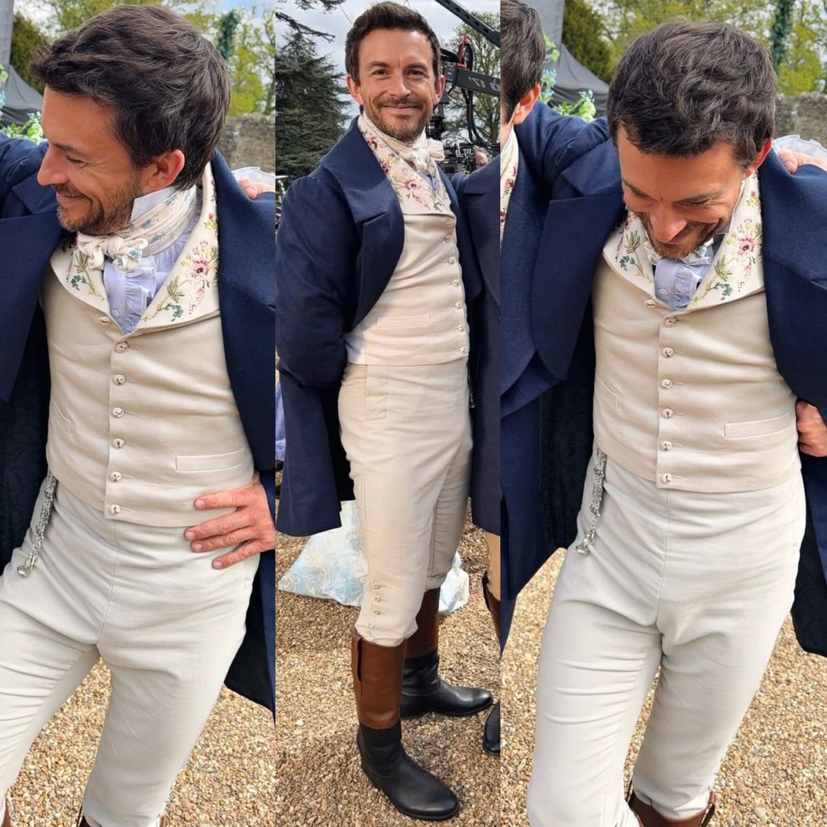 enieleda_m's tweet image. hello bearded Anthony Bridgerton in white breeches 🤍💙

#jonathanbailey
