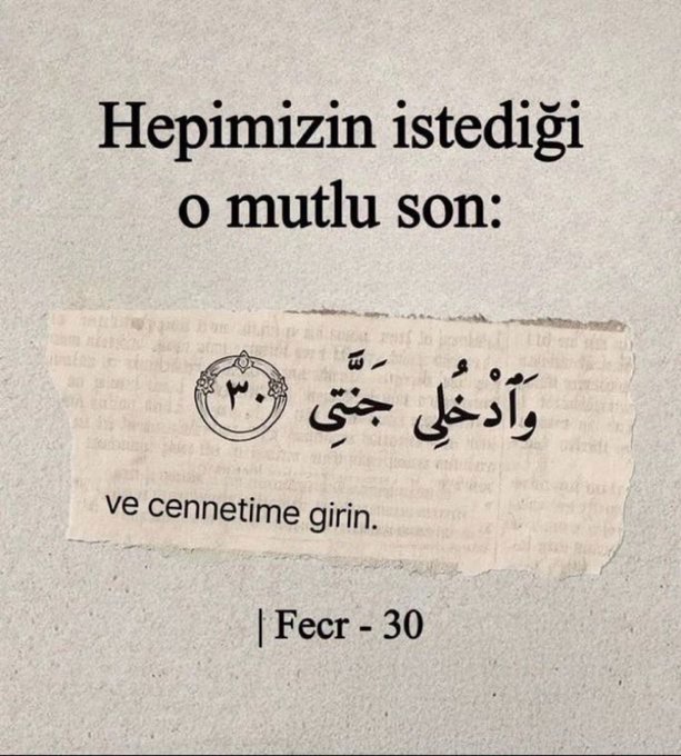 "… ve cennetime girin"