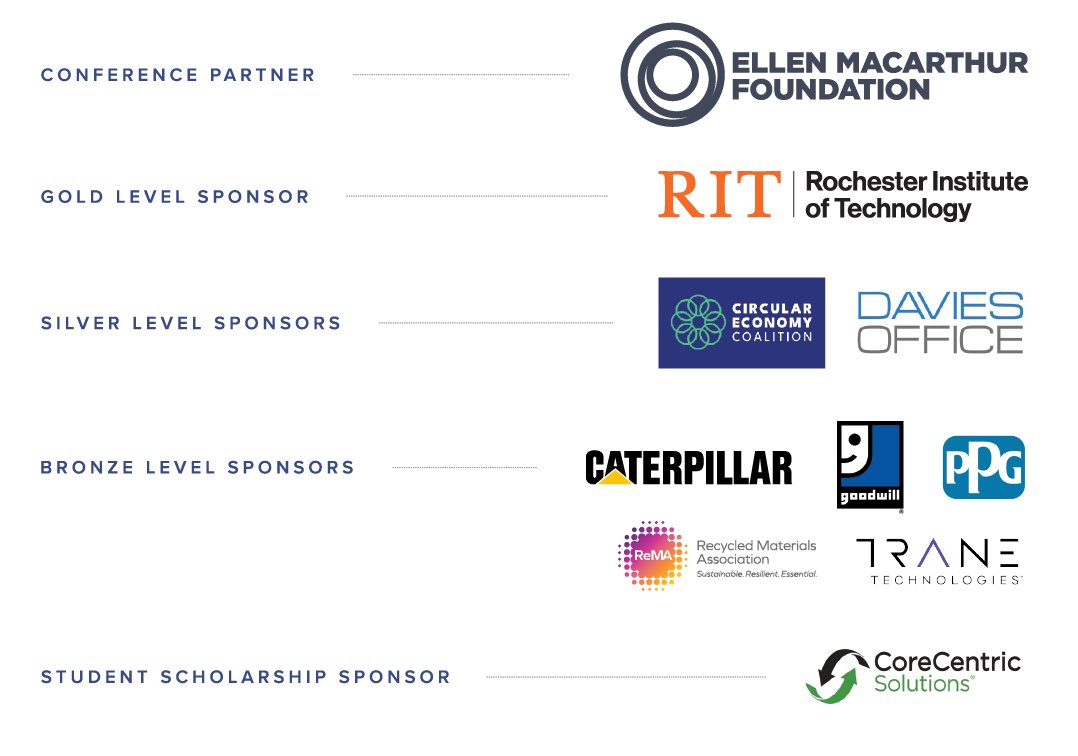 REMADEInstitute's tweet photo. Thanks again to all of our supporters of our recent #CircularEconomy Conference in DC: Ellen MacArthur Foundation, RIT, Davies Office, US Circular Economy Coalition, Caterpillar, Goodwill Int'l, PPG, ReMA), Trane Technologies &amp; CoreCentric Solutions.

Thank you!

#EarthMonth https://t.co/3q3z8n8zSJ