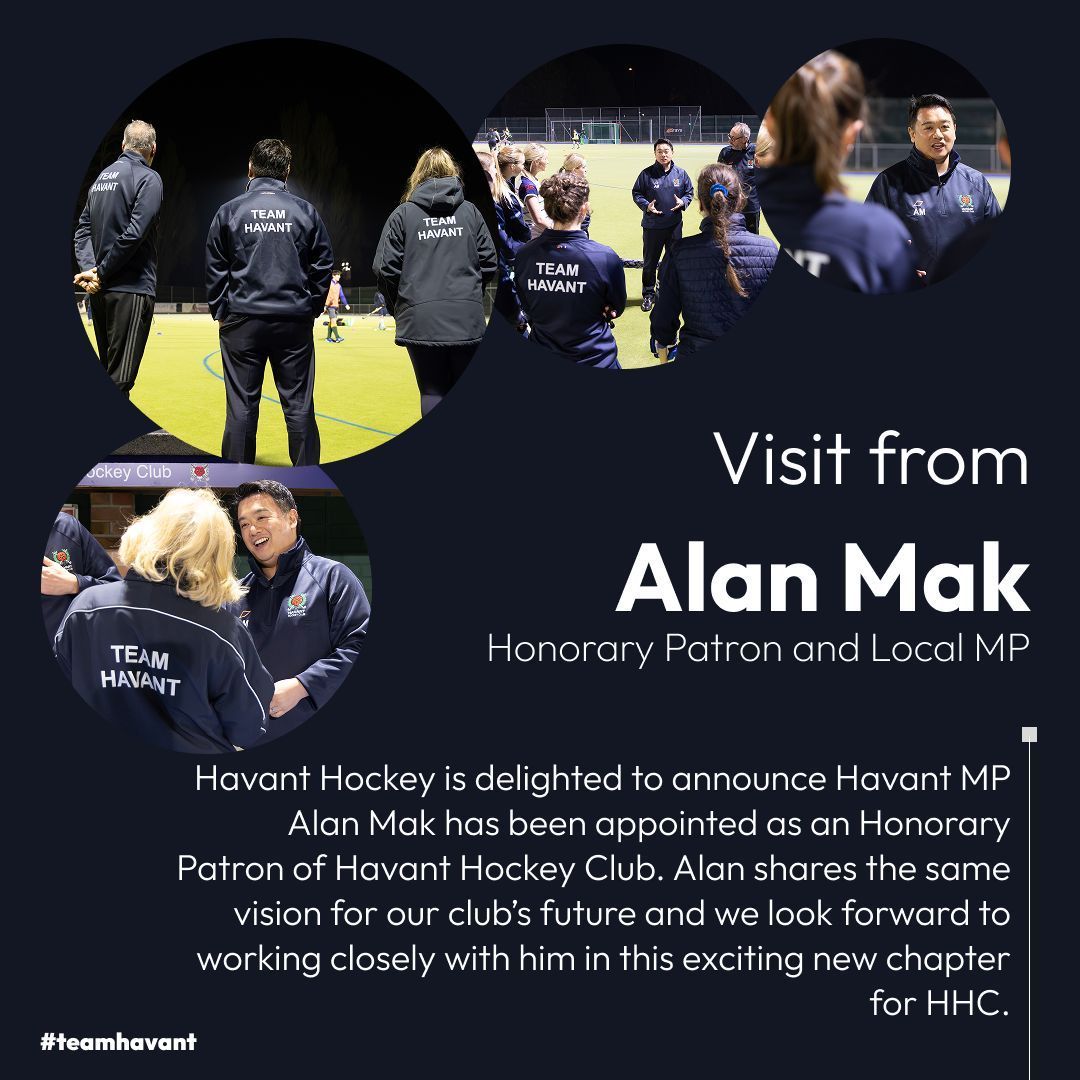 HavantHC's tweet photo. We are so happy to announce Alan Mak as an Honorary Patron of Havant Hockey Club - with his support, we are excited to see the club continue to grow. 🏆️ 

#TeamHavant  #BleedGreen
@fatfacefoundation @stuart8wealth  @boxchilli  @jcl_group  @lalyspharmacyuk  @pickettsandpursers https://t.co/V2innGVB82