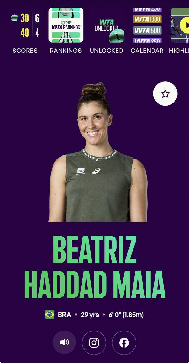 gabfigueiroa's tweet photo. nova foto da bia no site da wta https://t.co/WdGnJqDtda