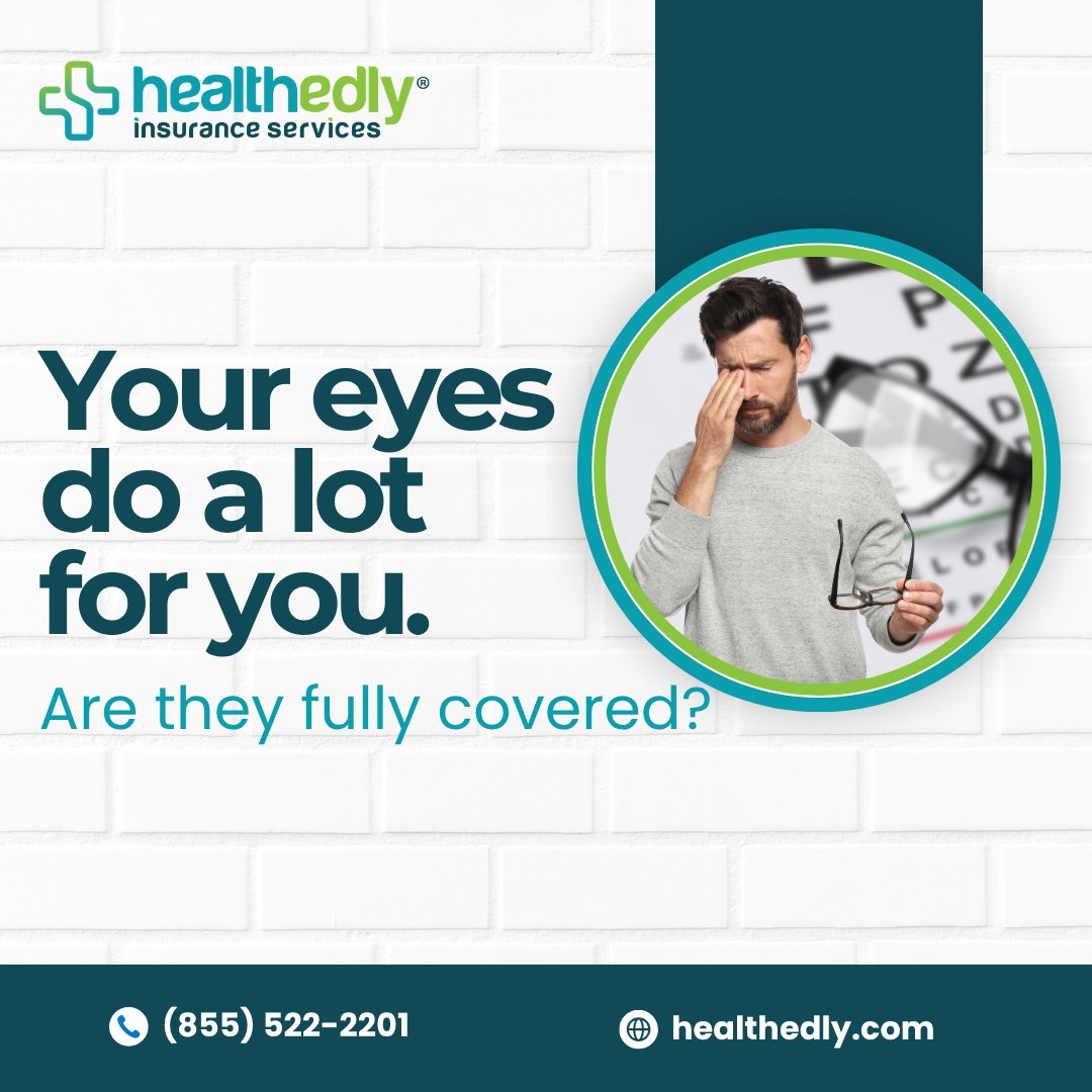 healthedly's tweet image. Keep your eyes healthy and protect them with the right vision plan. If you need help finding one that fits your needs, schedule a free consultation today. We guide you every step of the way!

Click here: calendly.com/healthedly/

#Healthedly #HealthInsurance #EyeCare