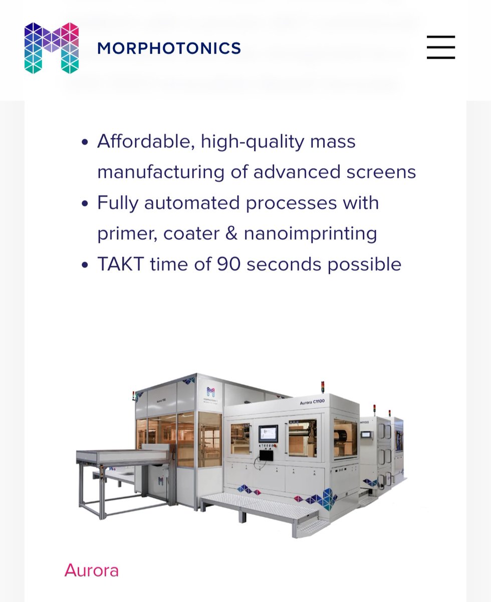 lithos_graphein's tweet image. Morphotonics, nanoimprint tool maker, is saying 3D displays have a CAGR of 30.3%. Large area nanoimprint is used to make the microlens arrays and gratings for these displays.
