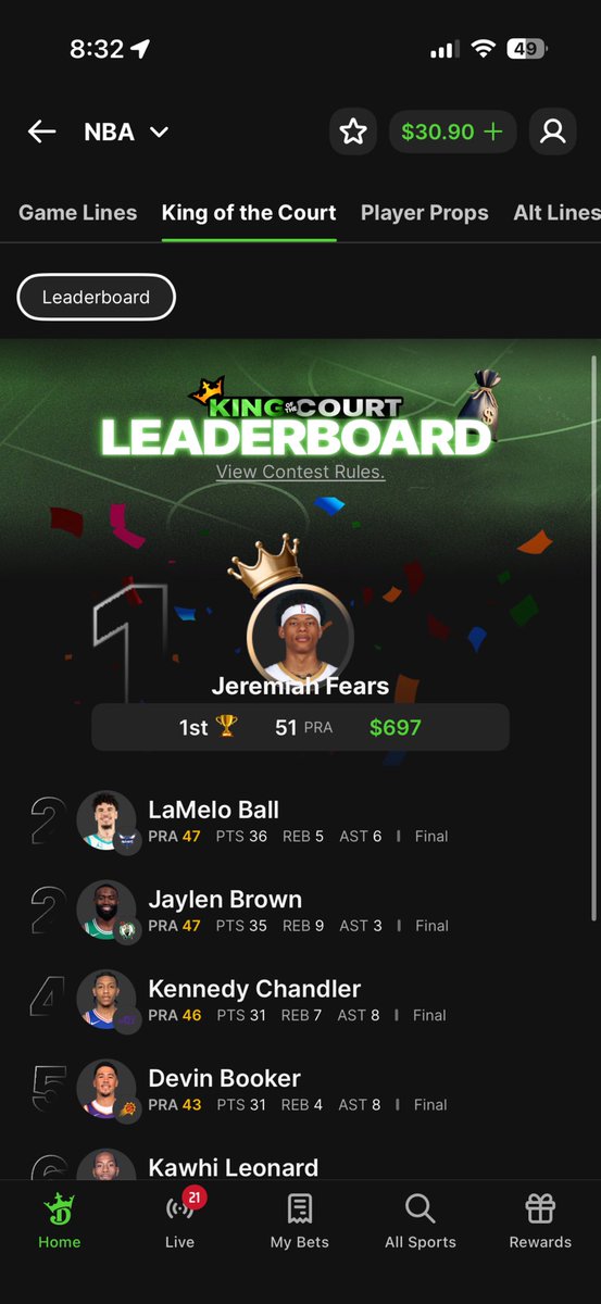 JasonJSinHsin's tweet photo. @DKSportsbook Thanks DK. Best promos ever. 3 W’s https://t.co/OZ3oxPQ4o8