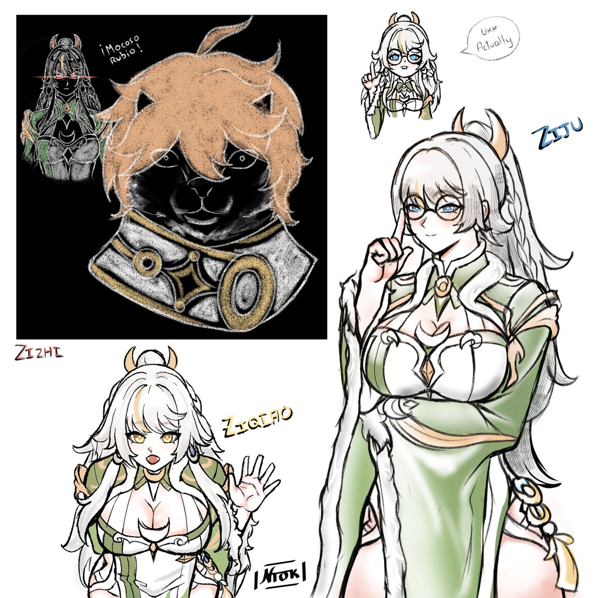 Notname_TOK's tweet photo. Garabatos de Zibai 

#Genshinimpact #Zibai https://t.co/jirvdFvy4N