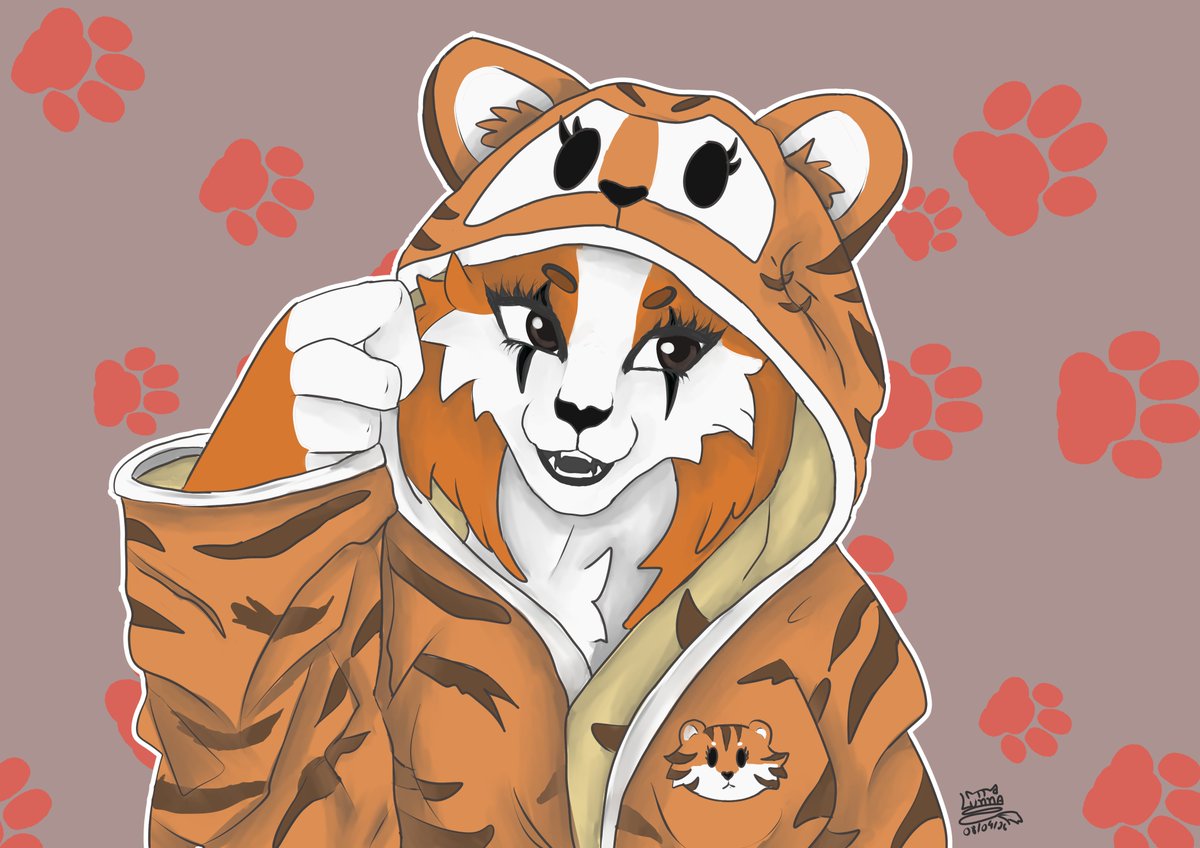 Lunnafurry's tweet photo. Desenho super fofo finalizado :3 
Amei o resultado :3 
Estou com comissões abertas :3 https://t.co/MuhpaTiuDL