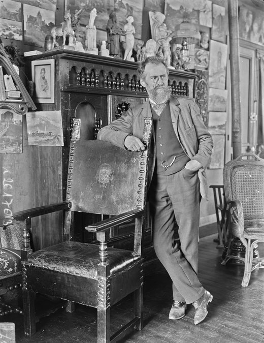 Albert Robida (1848-1926/France) was a fascinating illustrator, caricaturist, novelist, etcher and lithographer.  He did a lot of SF illustrations (now seen as retro-futuristic). I wonder if he influenced Hayao Miyazaki for Laputa, the Castle in the Sky and Howl's Moving Castle?