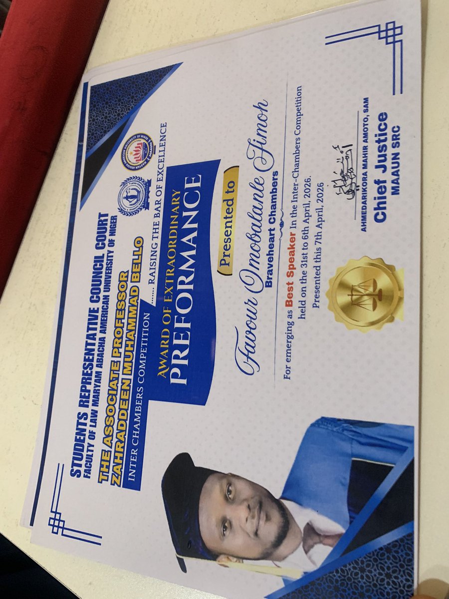 Yourlegalguyd's tweet photo. Not only did my teammates and I score second in the just concluded debate, I also managed to come out as the best debater. 

This is a huge deal to me and I am super proud of this achievement https://t.co/rtMqrz4oad