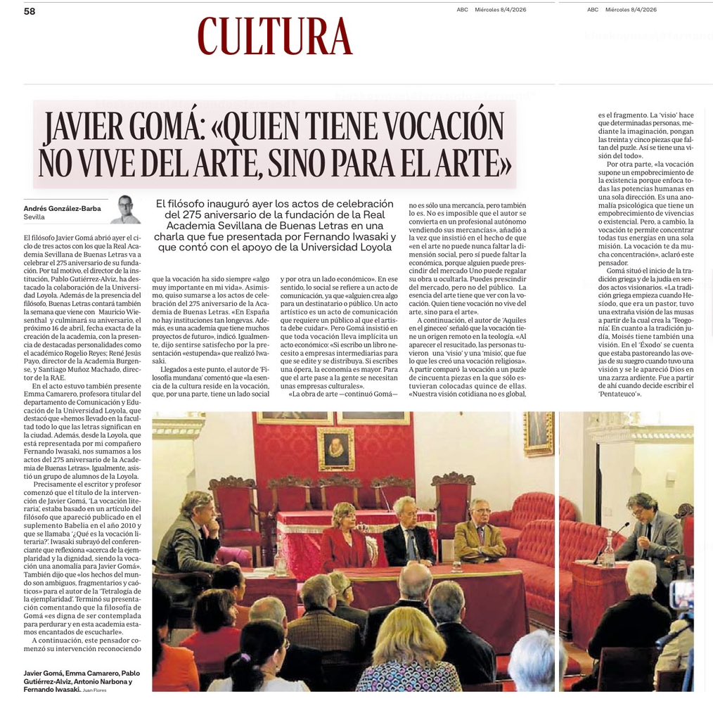 El arte se puede explicar con lo que pasa en el amor.