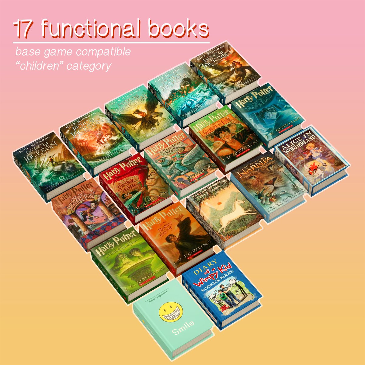 simtosas's tweet image. i made 17 children's books in the sims based on what i liked to read as a child!! free download in replies