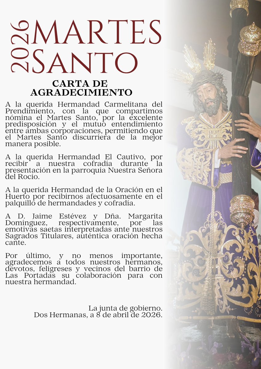 Hermandad Sacramental de Pasión tweet media