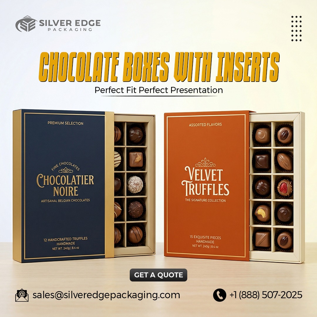 SilverEdgePack's tweet image. Chocolate Boxes with Inserts – Perfect Fit. Perfect Presentation
Keeping every delicate piece in its place is the key to a truly professional chocolate presentation.
𝐄𝐱𝐩𝐥𝐨𝐫𝐞 𝐦𝐨𝐫𝐞: silveredgepackaging.com/product/custom…

#ChocolateBoxes #CustomPackaging